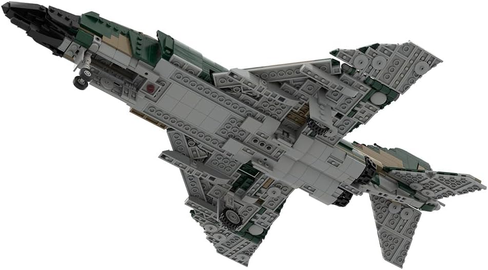Phantom II Navy Fighter-Bomber Building Kit, Military Transport Series Building Blocks Set (1396PCS), -178143 Camo, - Image 2