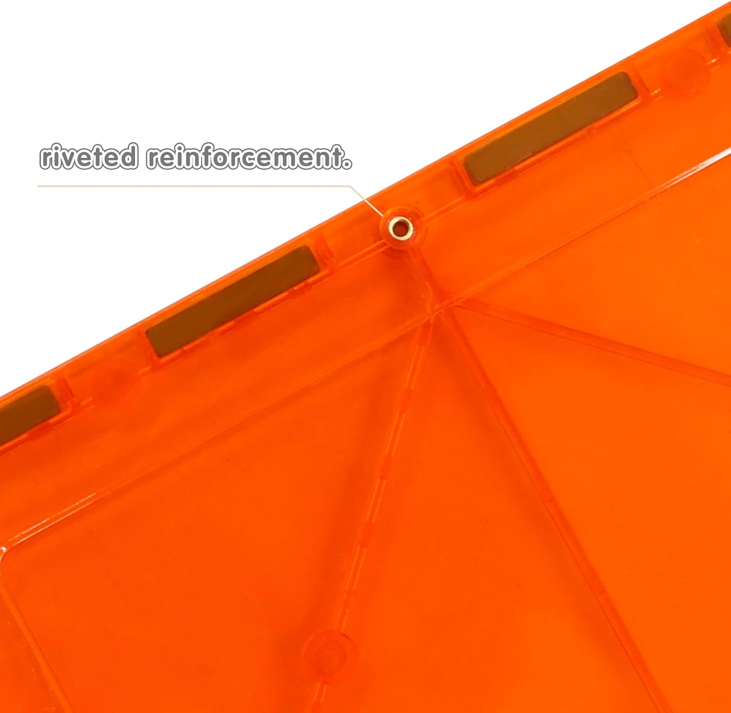 6 Piece Magnetic Tiles Set Large Square Shape Magnet Building Block Construction Toy Learning Kit Educational Playset Playboard (NF-06 Set) - Image 2