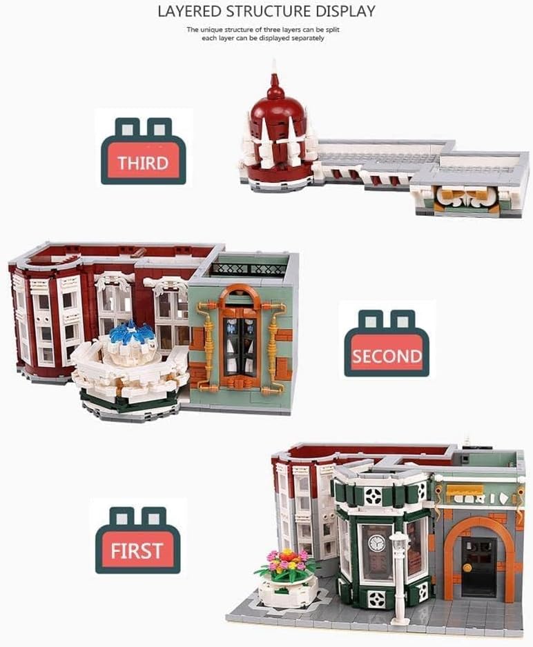 Modular Building Blocks City or Restaurant Themed Toy Bricks Sets (Antique Shop) - Image 2