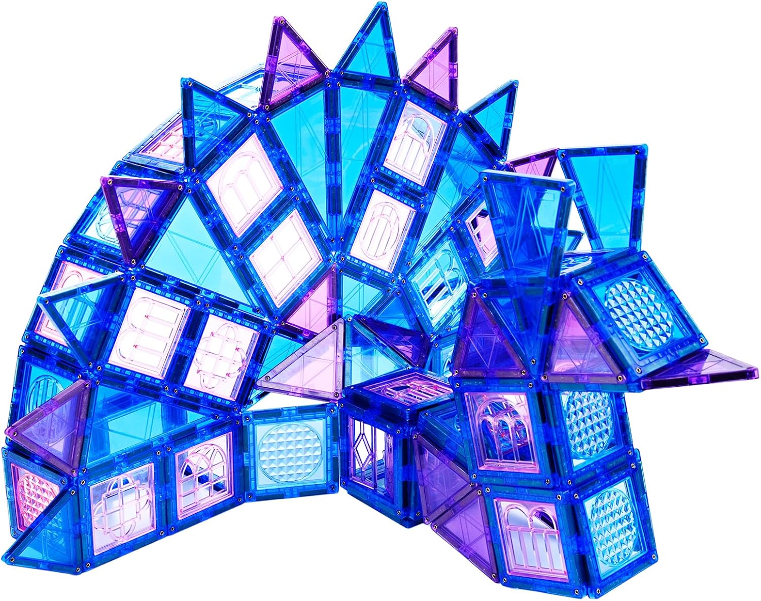 102pcs Magnetic Tiles Magnet Toy Building Blocks for 3 4 5 6 7 8 Years Old Girls Birthday Gifts Preschool Educational Toys